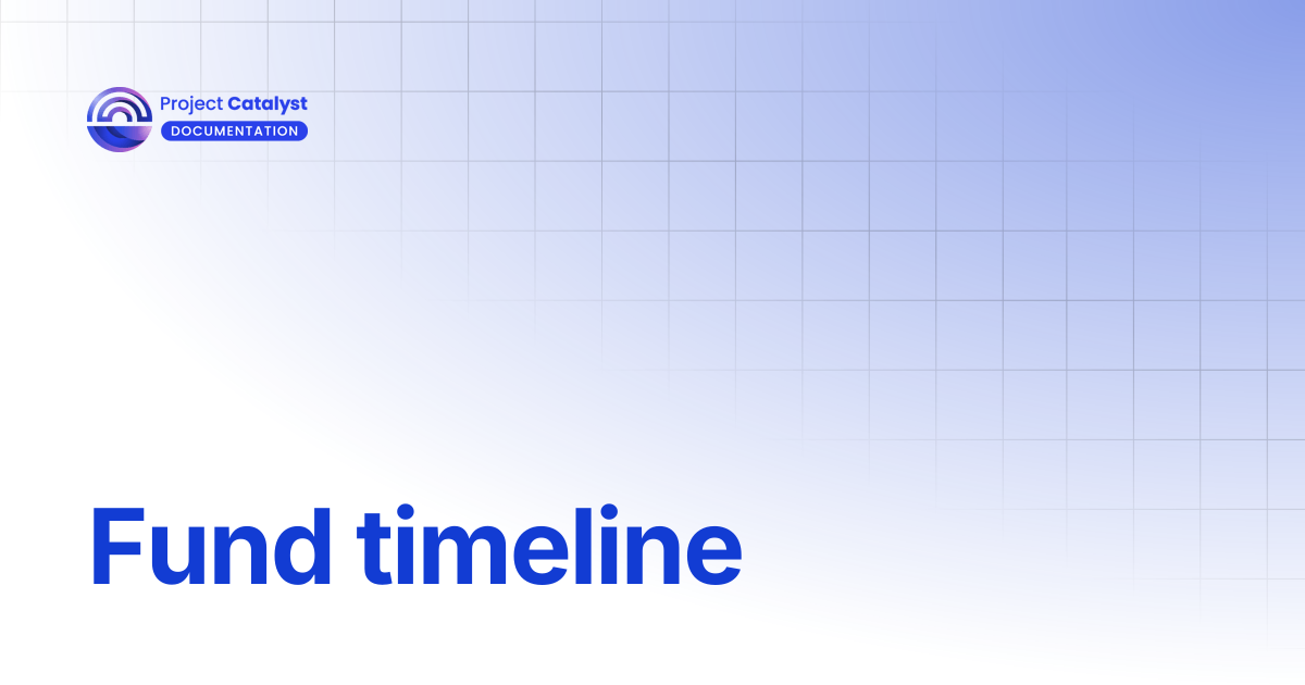 Fund timeline | Project Catalyst - Knowledge Base